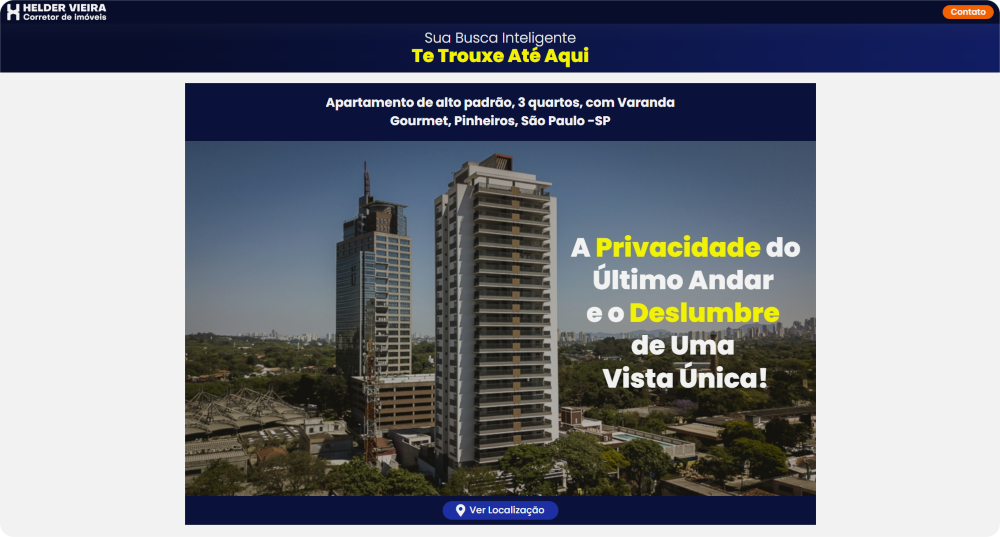 Exemplo de Landing Page Imobiliária