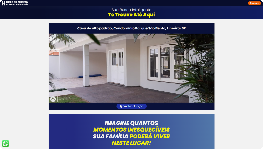 Exemplo de Landing Page Imobiliária